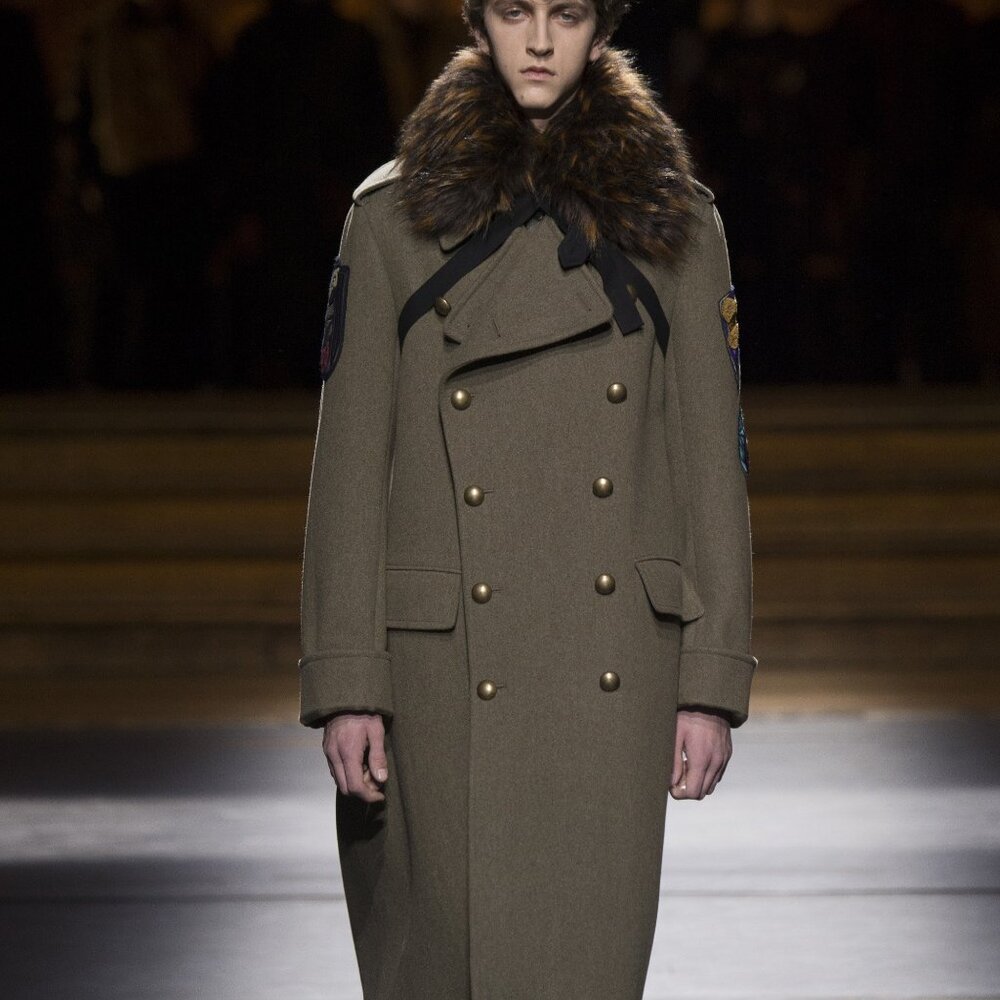 AW16 DRIES VAN NOTEN x WES WILSON ROVER MILITARY COAT M
